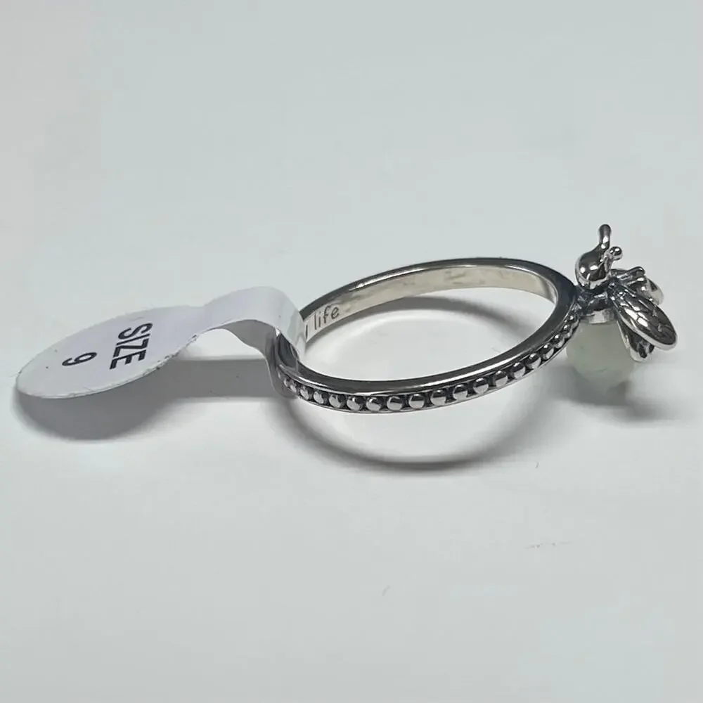 Glow In The Dark You Light Up My Life Stainless Steel Firefly Ring ~ Size 9